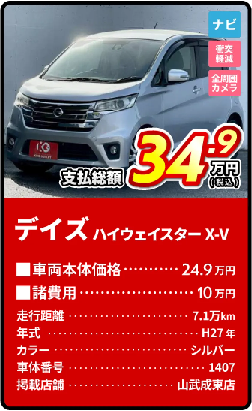 ワゴンRスティングレーリミテッド支払総額29.9万円